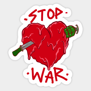 Stop War Broken Heart Sticker